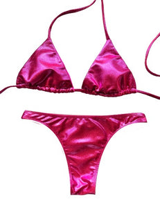 Bikini multipunto fucsia. Braguita brasileña.