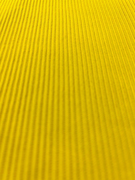 Bañador bandeau de canalé color amarillo yema